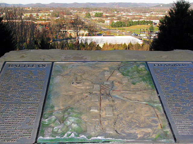 Overlook Map Second Battle of Franklin