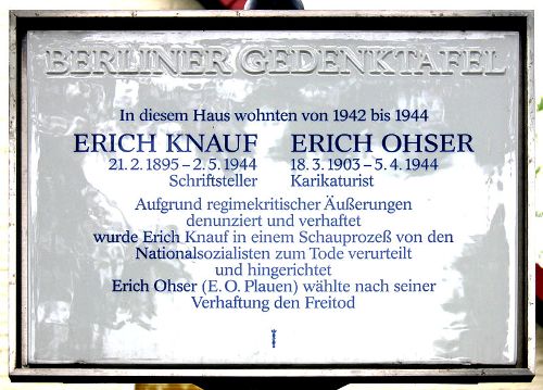 Gedenkteken Erich Knauf en Erich Oster