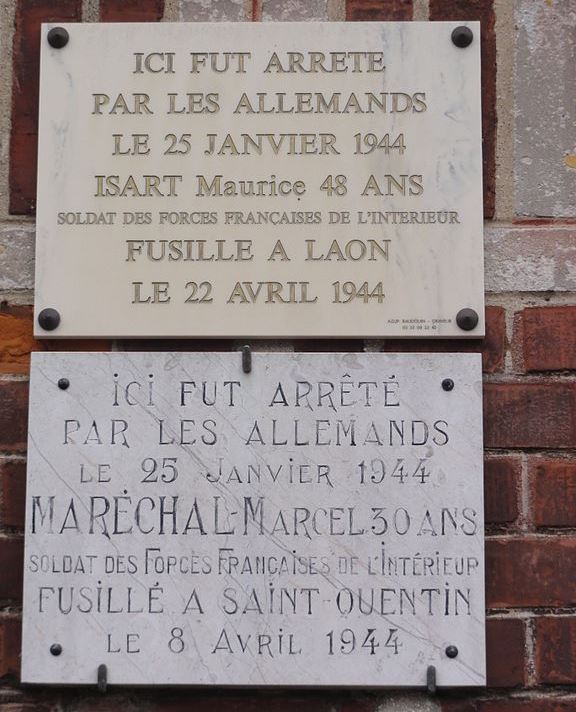 Gedenktekens Maurice Isart en Marcel Marchal