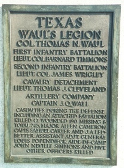 Waul's Texas Legion (Confederates) Monument