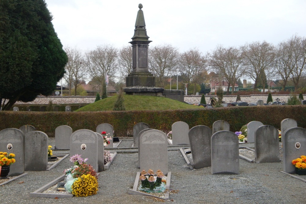 Belgische Graven Oudstrijders Lessines Nieuwe Begraafplaats
