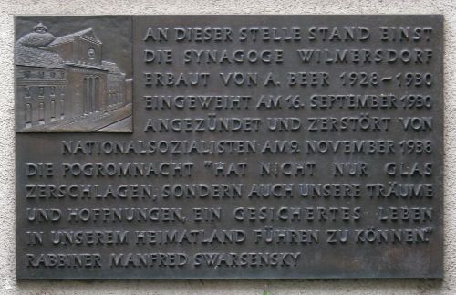 Gedenkteken Synagoge Wilmersdorf