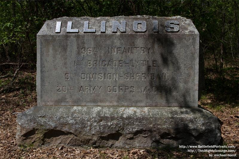 Monument 36th Illinois Infantry Regiment #1