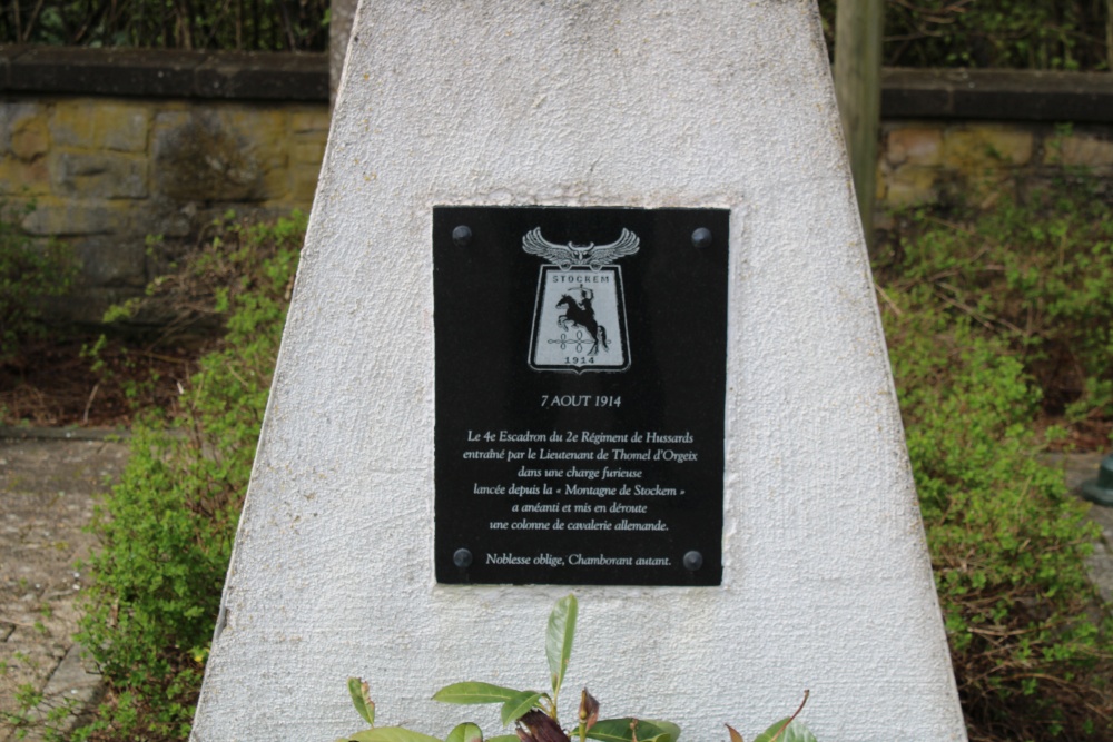 Memorial 4th Squadron French 2nd Hussar Regiment Stockem #2