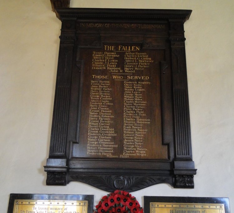 World War I Roll of Honour Tuddenham St. Martin