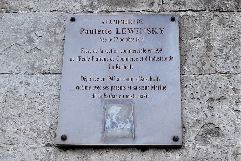 Memorial Paulette Lewinsky La Rochelle #1