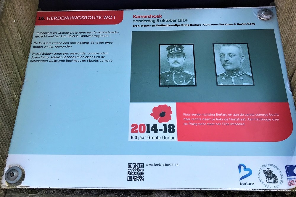 Memorial Route 100 years Great War - Information Board 16