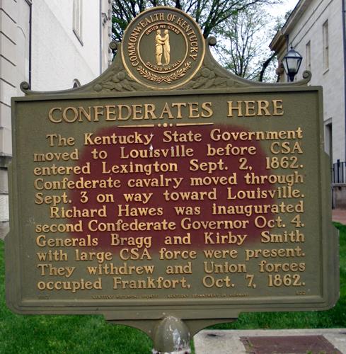 Confederate Occupation Marker Frankfort