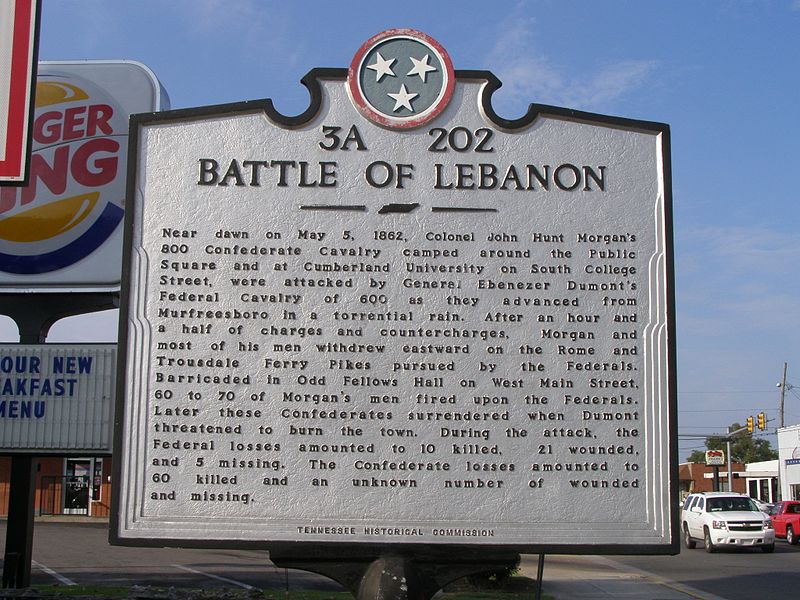 Historic Marker Battle of Lebanon