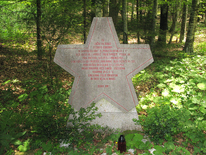 Memorial Killed Partisans Krvavec