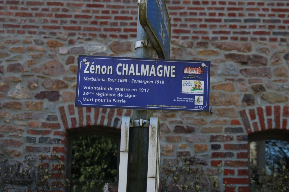 Memorial Plaque Znon Chalmagne