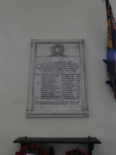 War Memorial Whitwell Parish