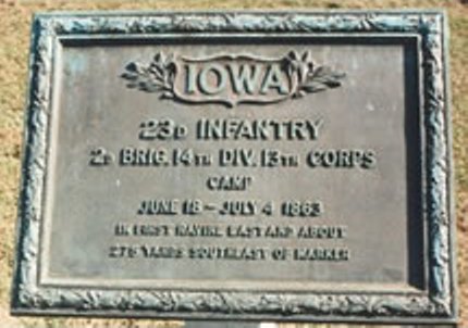 Position Marker Camp Site 23rd Iowa Infantry (Union)