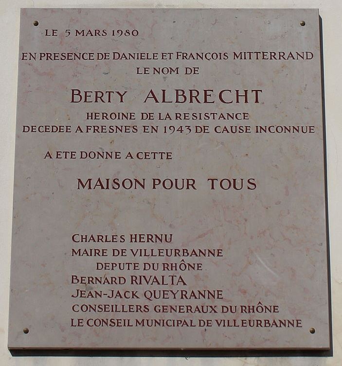 Gedenkteken Berty Albrecht