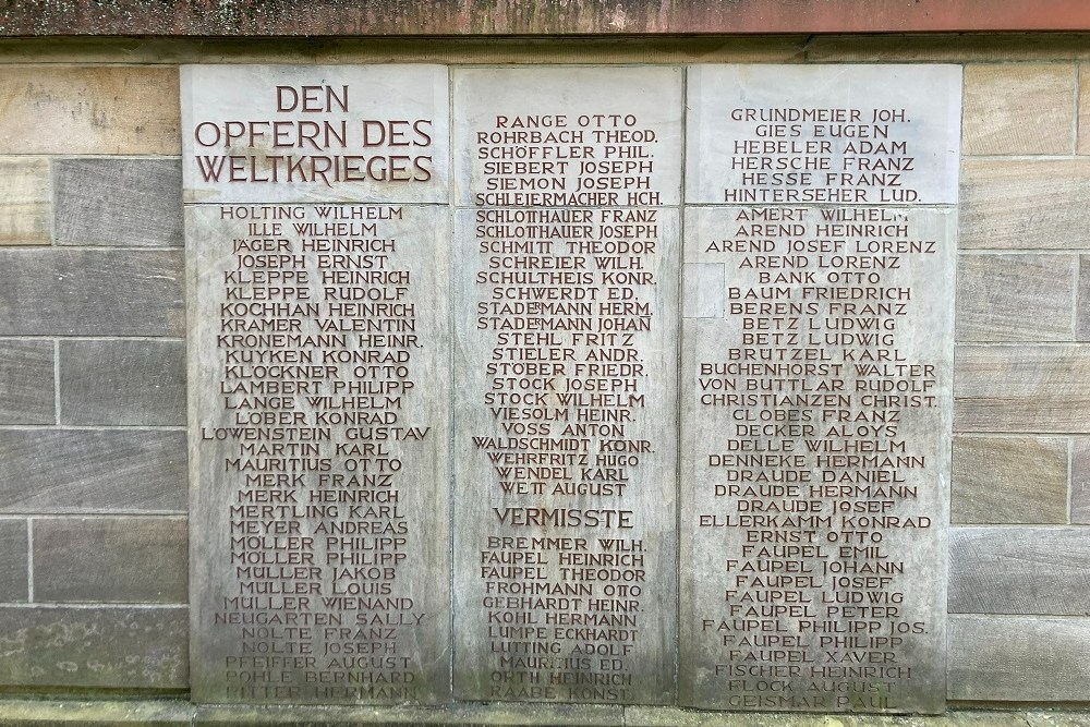 Oorlogsmonument Eerste Wereldoorlog Fritzlar #2