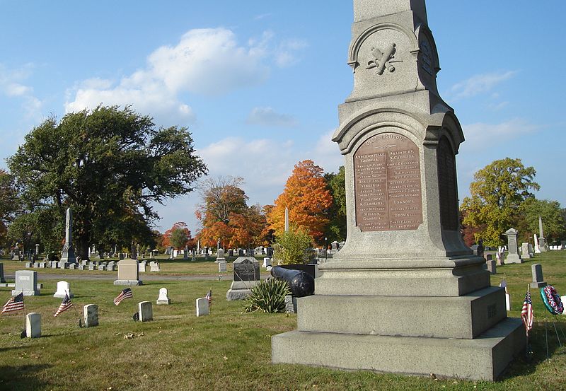 Graven Amerikaanse Burgeroorlog op Mount Wollaston Cemetery