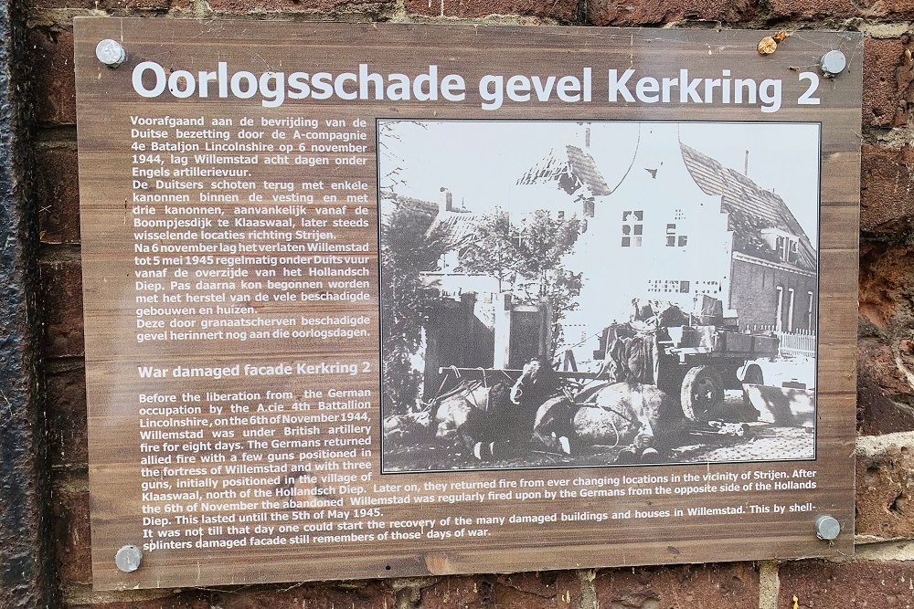 Memorial War Damage Facade Kerkring 2 Willemstad
