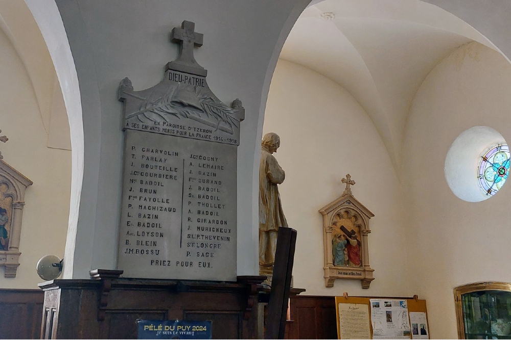 War Memorial glise Saint-Barthlemy de Yzeron #1