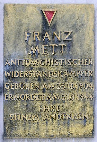 Gedenkteken Franz Mett