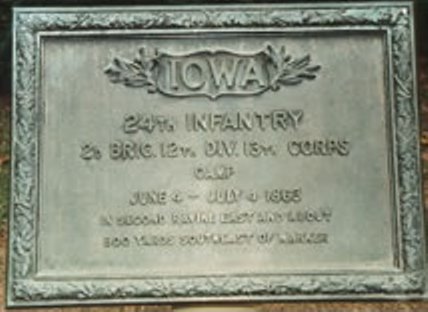 Position Marker Camp Site 24th Iowa Infantry (Union)
