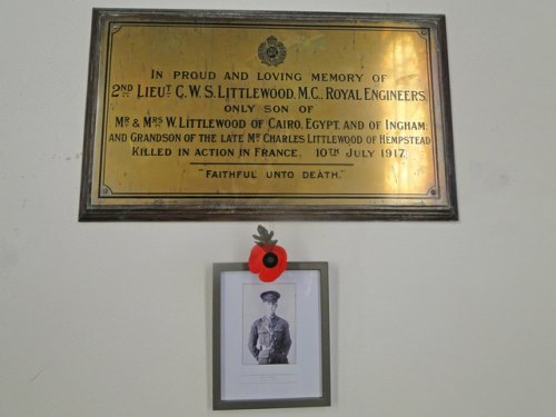 Oorlogsmonument Holy Trinity Church Ingham #2