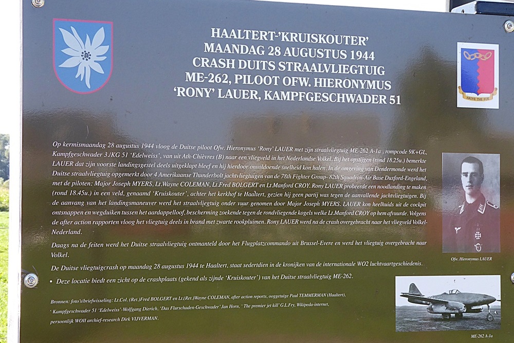 Crashlocatie Duits Straalvliegtuig ME-262 Haaltert #2