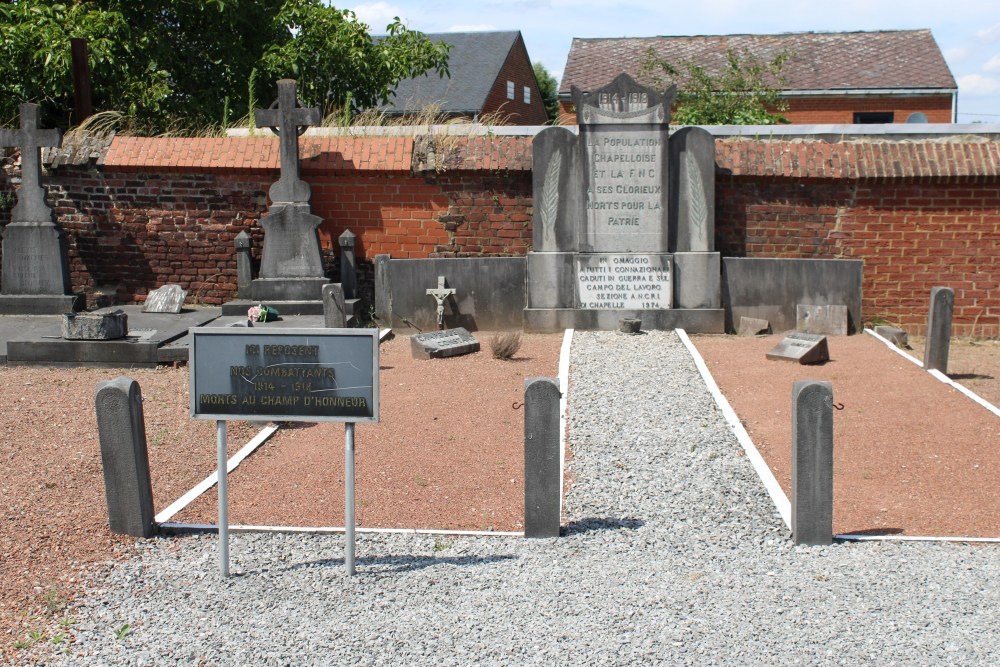 Oorlogsmonument Chapelle-lez-Herlaimont Begraafplaats