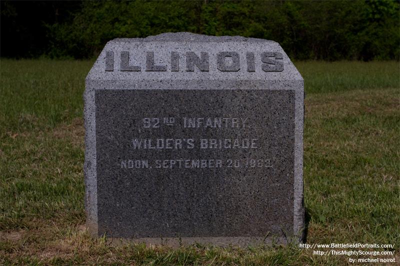 Locatie-aanduiding 92nd Illinois Infantry Regiment