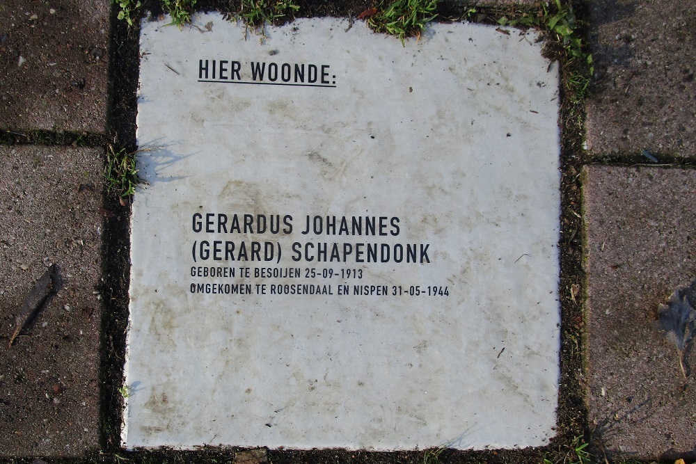 Memorial Stone Sint Crispijnstraat 10