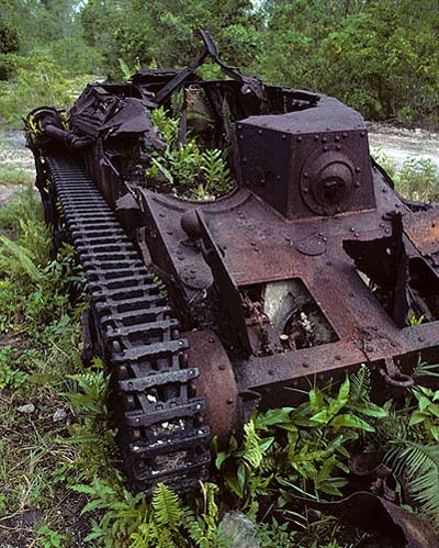 Remains Japanese Type 95 Ha-Go Tank