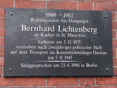 Gedenkteken Bernhard Lichtenberg