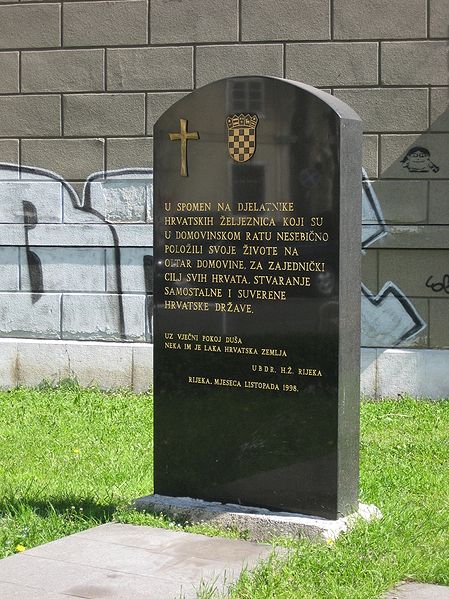 Monument Onafhankelijkheidsoorlog Kroatische Spoorwegen