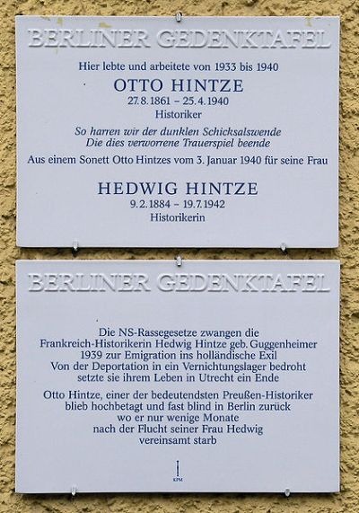 Memorial Otto and Hedwig Hintze