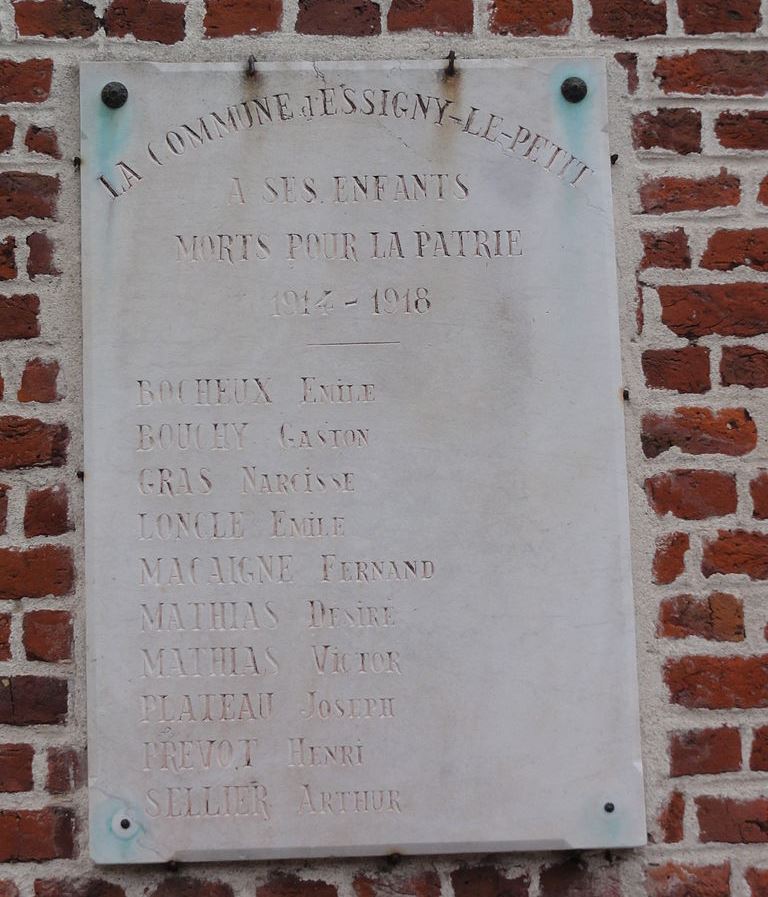 Monument Eerste Wereldoorlog Essigny-le-Petit