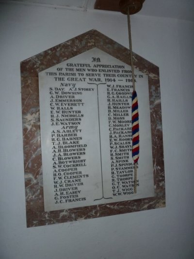 Roll of Honour St. Laurence Church