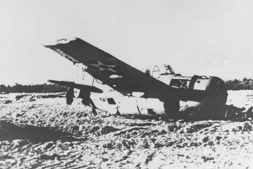 Crashlocatie Grumman F4F-3 Wildcat