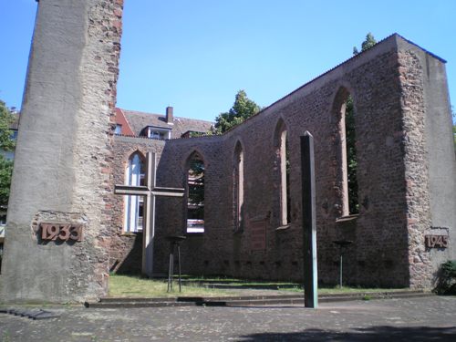 Destroyed Evangelical City Chapel Darmstadt