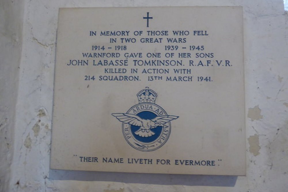 Gedenkteken John Labasse Tomkinson