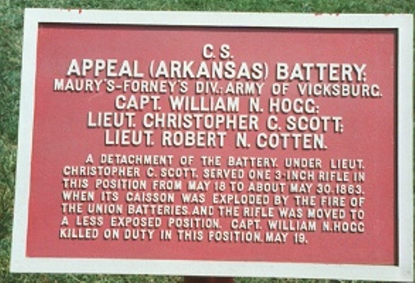 Position Marker Appeal Arkansas Battery (Confederates)