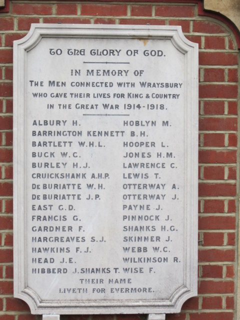War Memorial Wraysbury