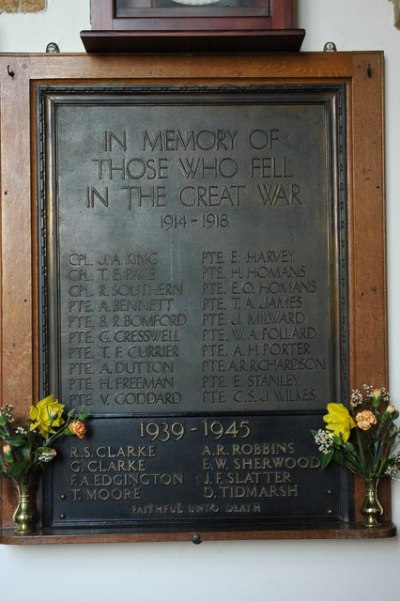 War Memorial Salford Priors Church