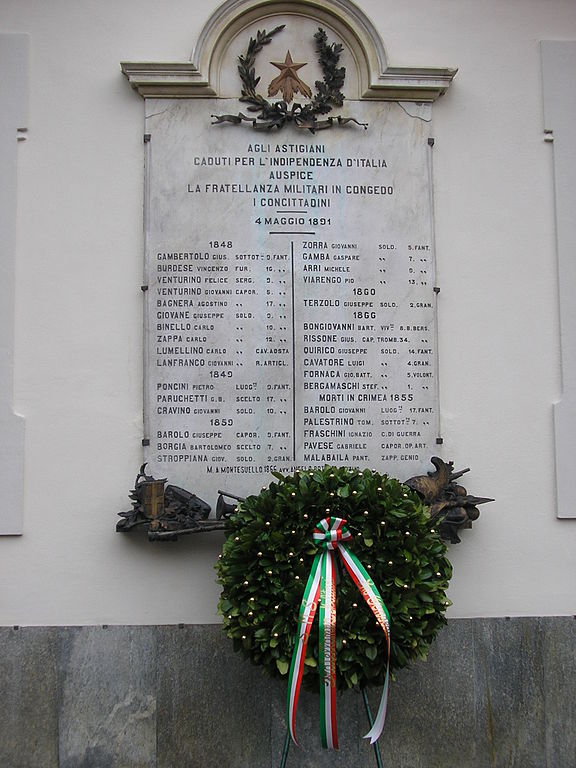 Monument Onafhankelijkheidsstrijd en Krimoorlog Asti