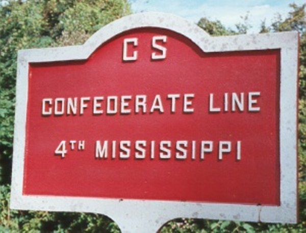 Positie-aanduiding Loopgraaf van 4th Mississippi Infantry (Confederates)