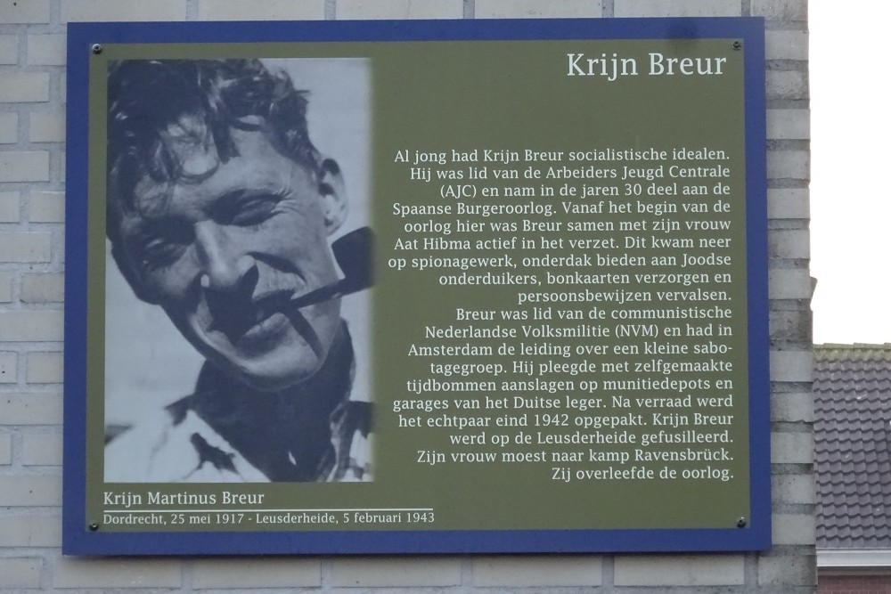 Memorial Plates Slotermeer Krijn Breurstraat