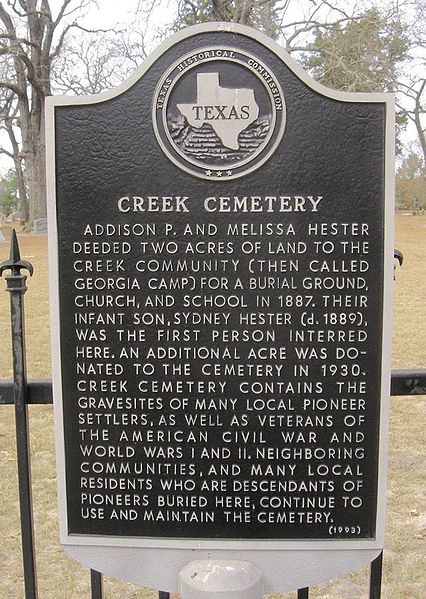 Veteranengraven Creek Cemetery