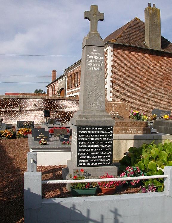 Monument Eerste Wereldoorlog Ambricourt