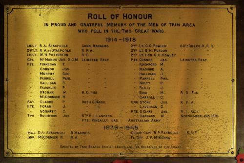 Roll of Honour St. Patrick's Cathedral
