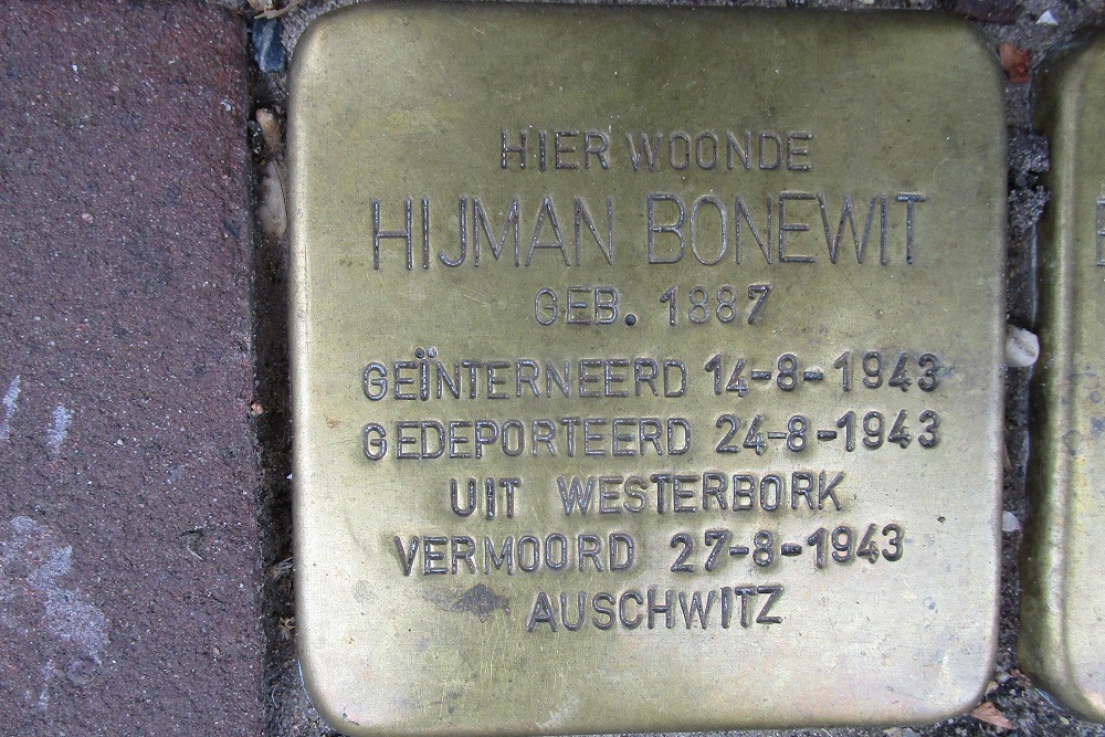 Stolpersteine Nieuwe Amstelstraat voormalig 25 #2