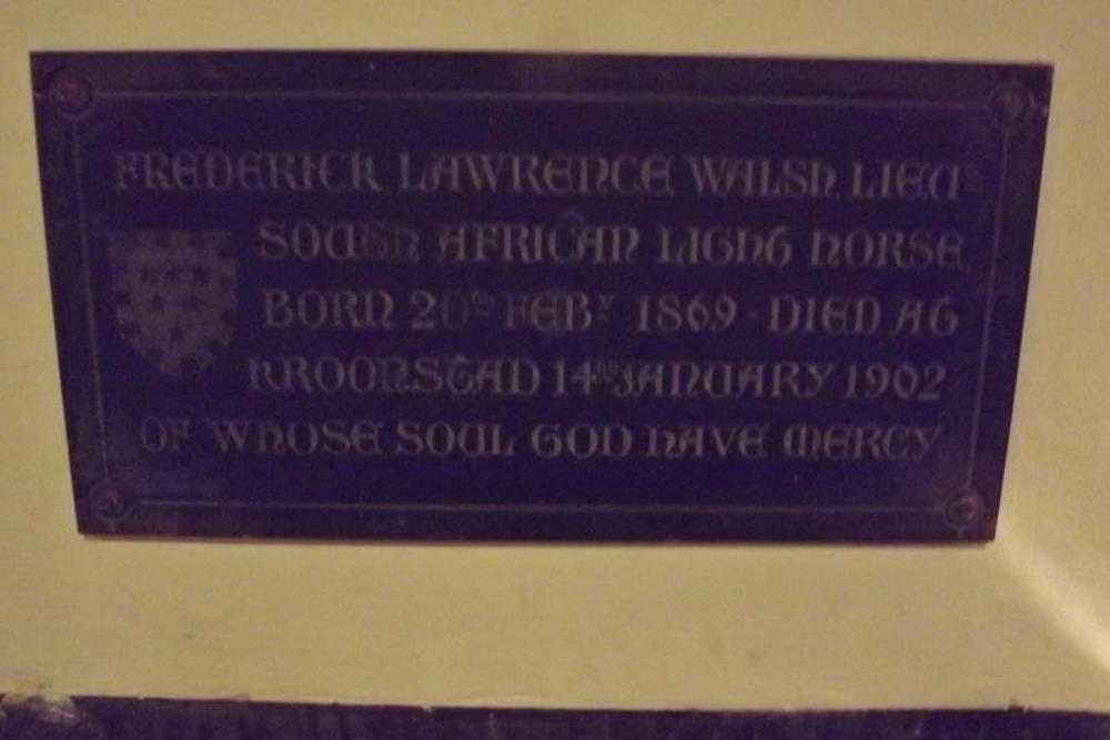 Gedenkteken Lieut. Frederick Lawrence Walsh