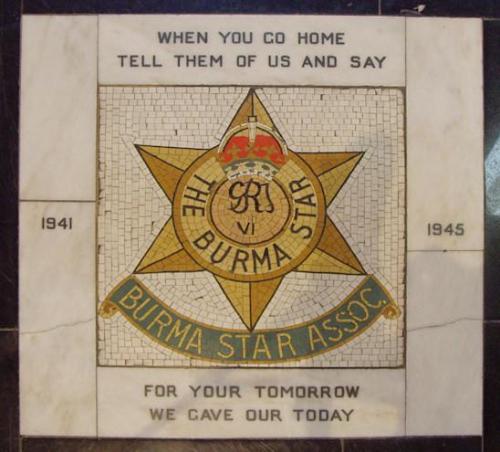 Memorial Stone Burma Star Association St Anne Cathedral